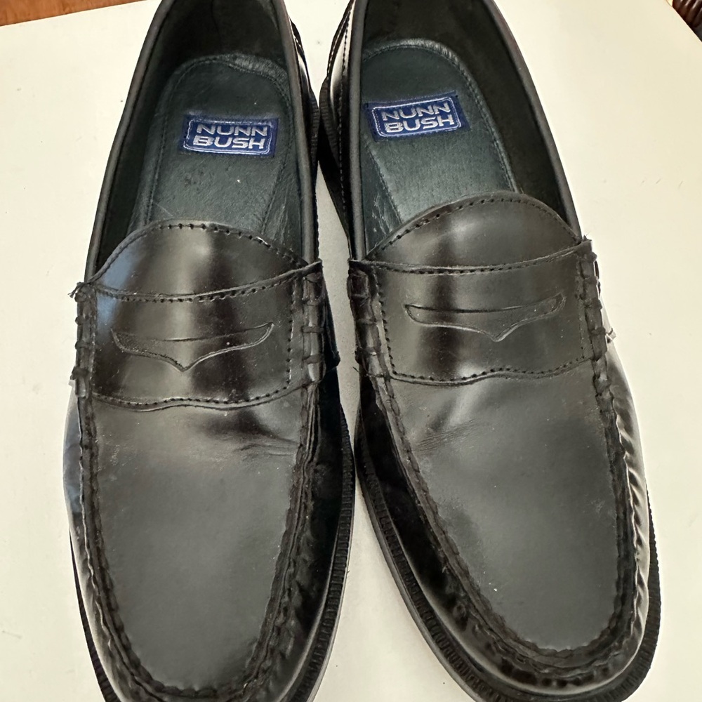 Nunn Bush Classic Black Leather Loafers